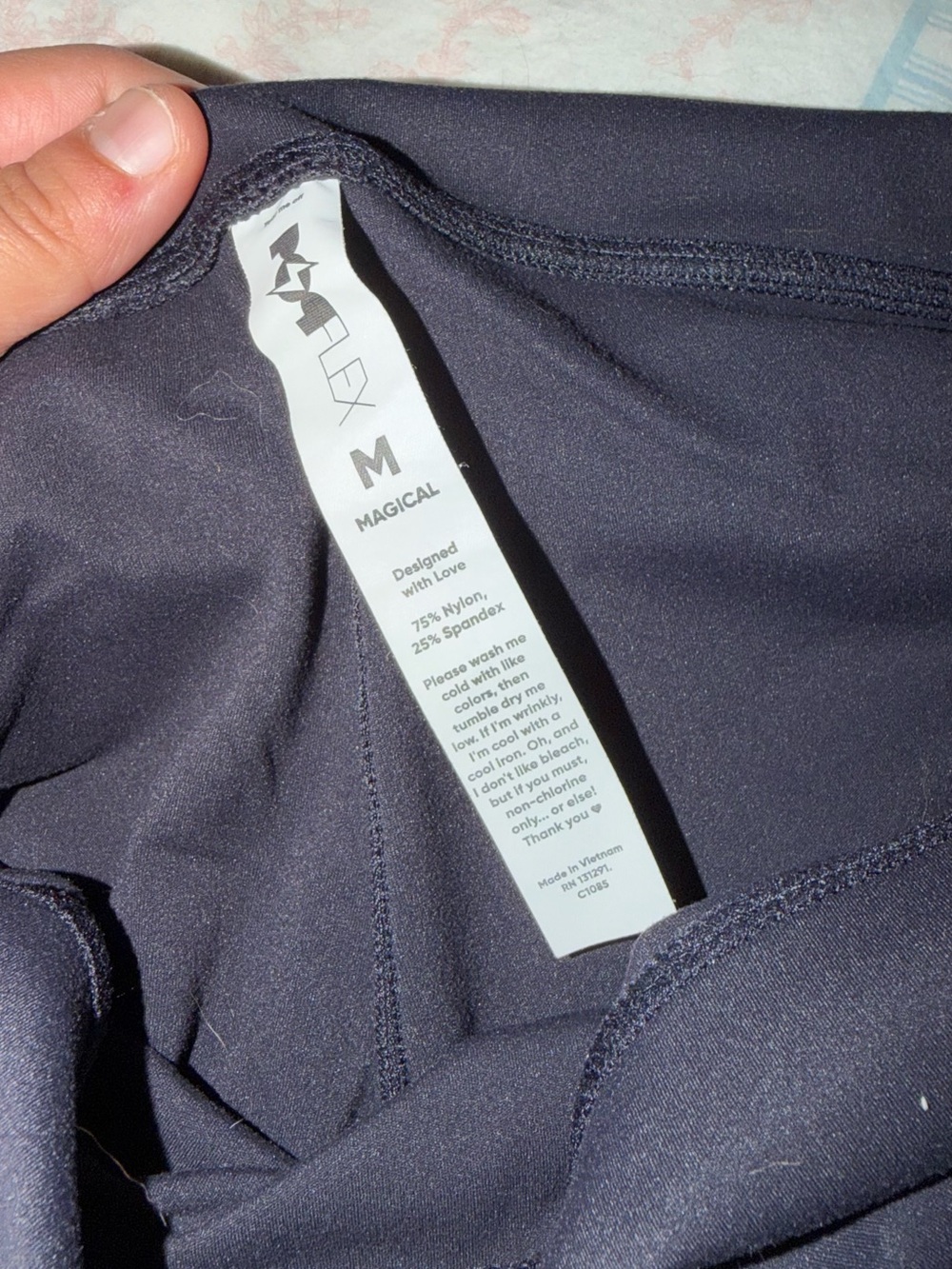 POPFLEX Cool Black Capri Foldover Leggings - Picture 5 of 7